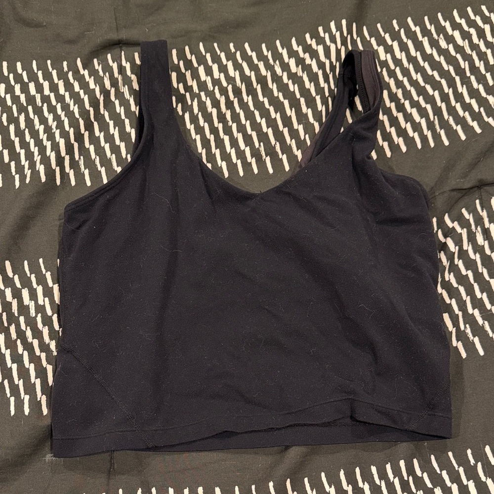 Black Athletic Crop Top
